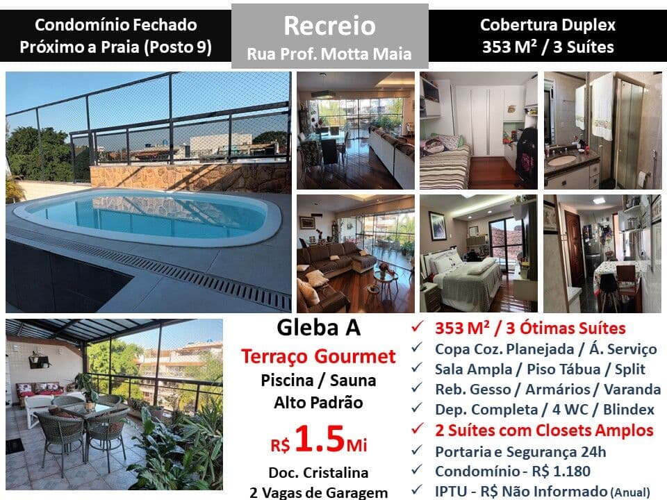 Cob Recreio Gleba A Prof. Motta Maia 353M²