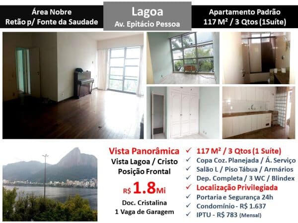 Apto Lagoa Epitácio Pessoa 117M²