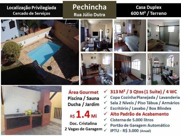 Casa JPA Pechincha Júlio Dutra 313M²