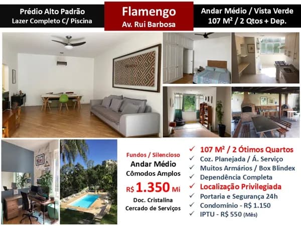 Apto Flamengo Praia Rui Barbosa 107M²
