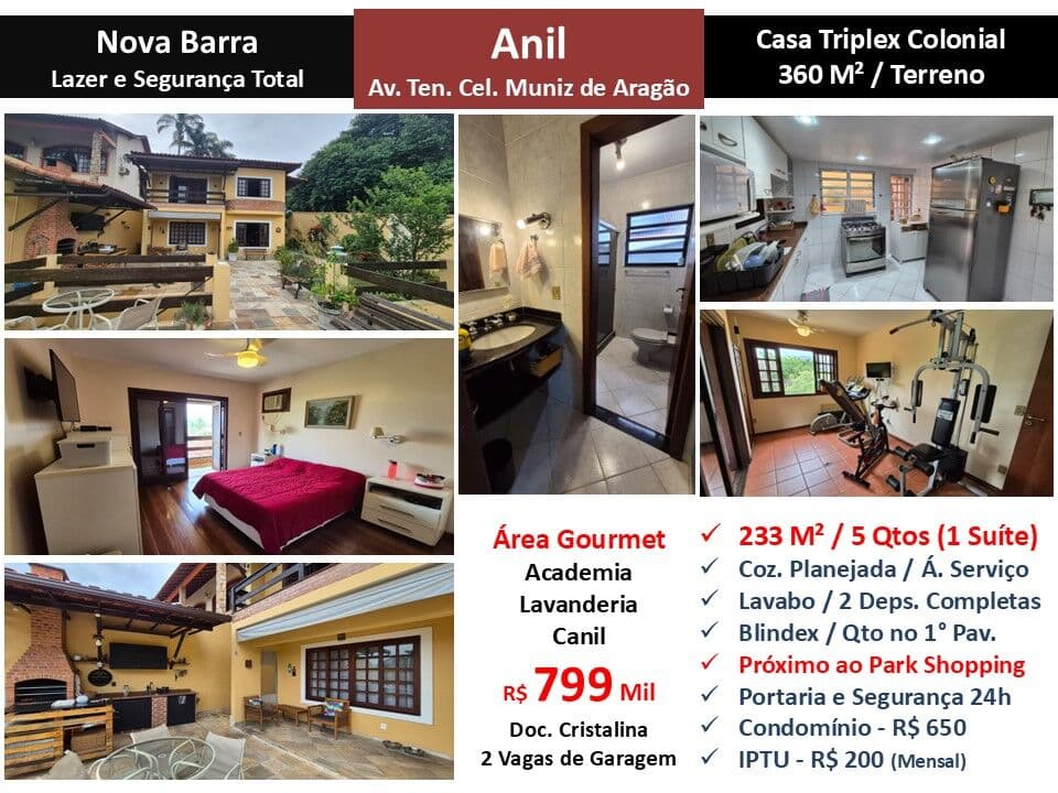 Casa JPA Anil Nova Barra 233M²