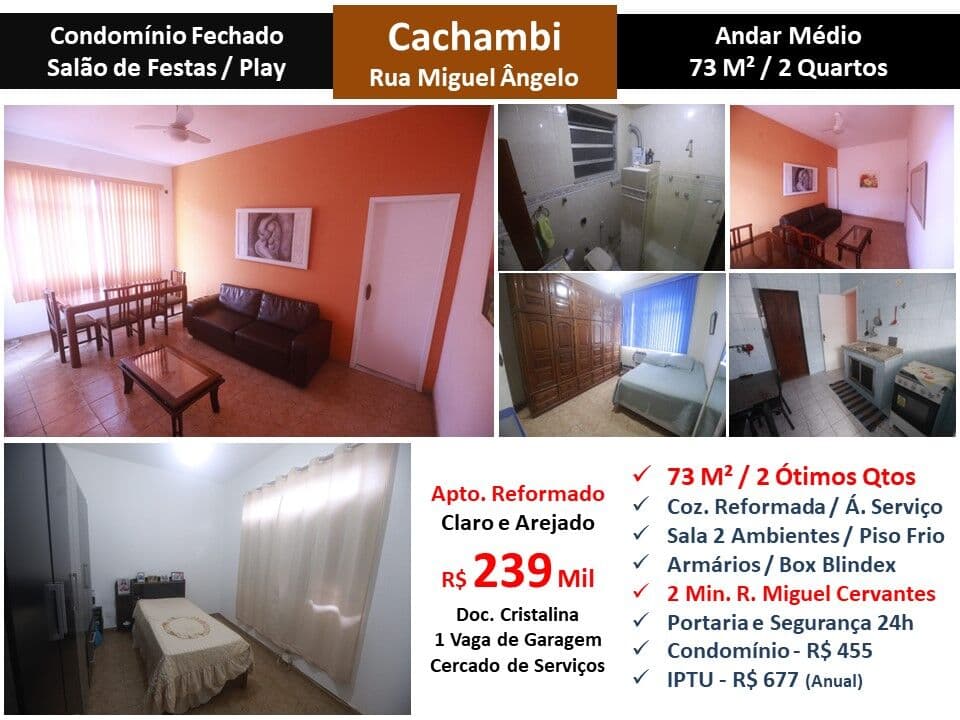 Apto Cachambi Miguel Angelo 73M²
