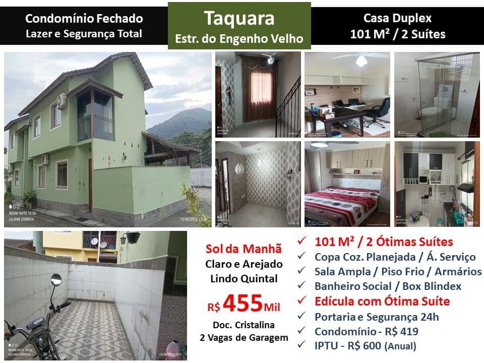Casa JPA Taquara Engenho Velho 101M²
