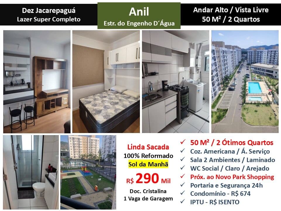 Apto JPA Anil Dez Jacarepaguá 50M²