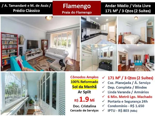 Apto Flamengo Praia 171M²