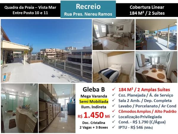 Cob Recreio Gleba B Praia Nereu Ramos 184M² Linear