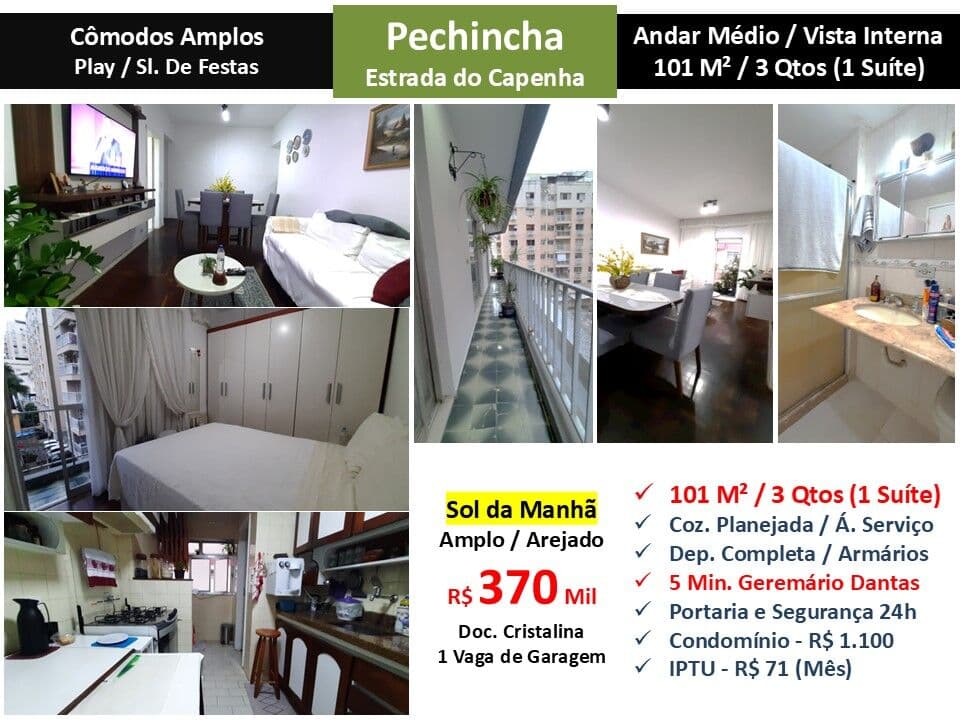 Apto JPA Pechincha Capenha 101M² 2