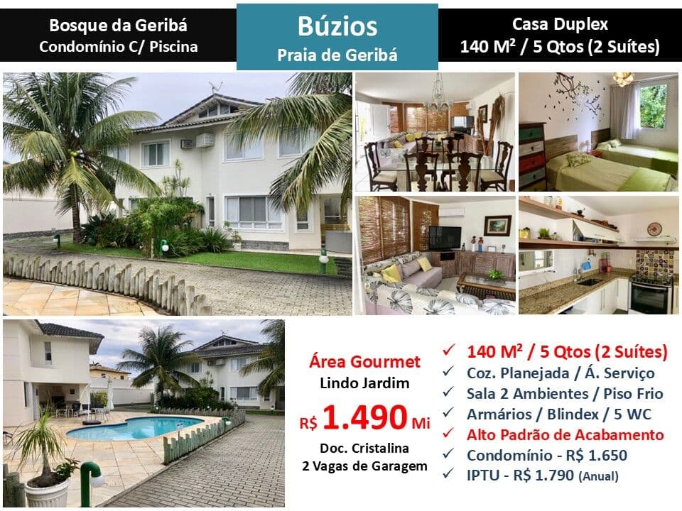 Casa Búzios Bosque da Geribá 140M²