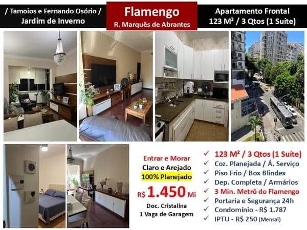 Apto Flamengo Marquês de Abrantes 123M²
