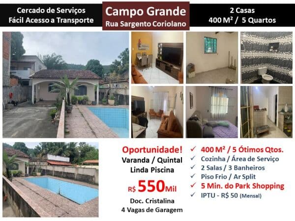 Casa Campo Grande Sargento Coriolano 400M²