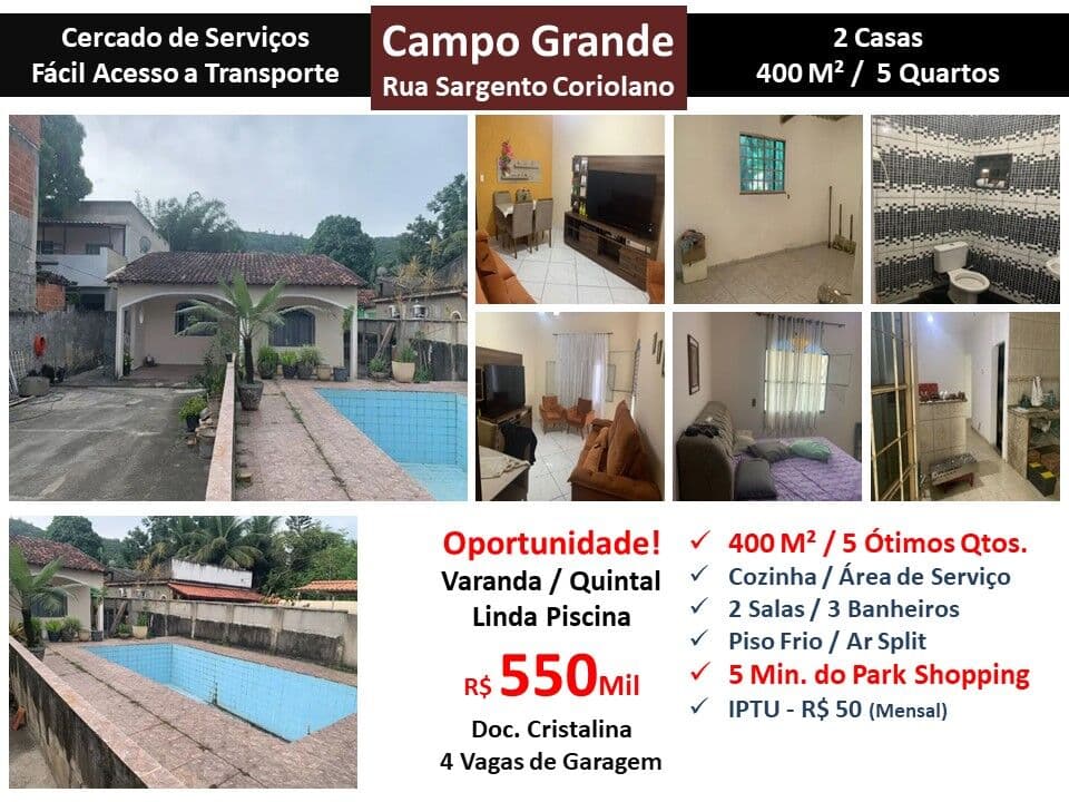 Casa Campo Grande Sargento Coriolano 400M²