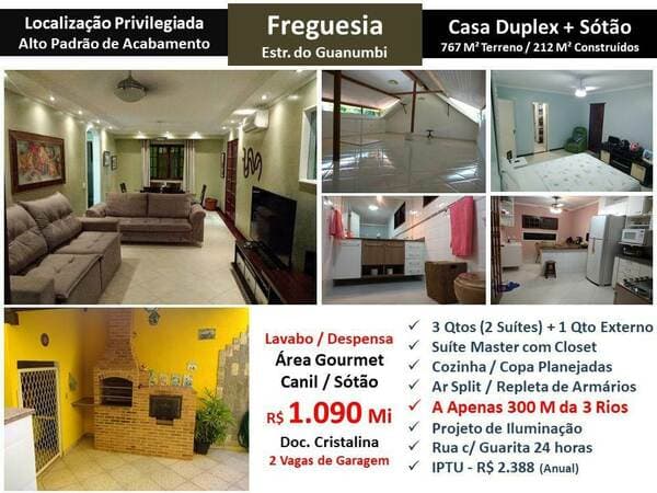 Sobrado em Rio de Janeiro - Freguesia (Jacarepaguá)
