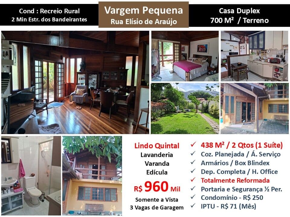 Casa Vargem Pequena Elísio de Araújo Recreio Rural 438M²