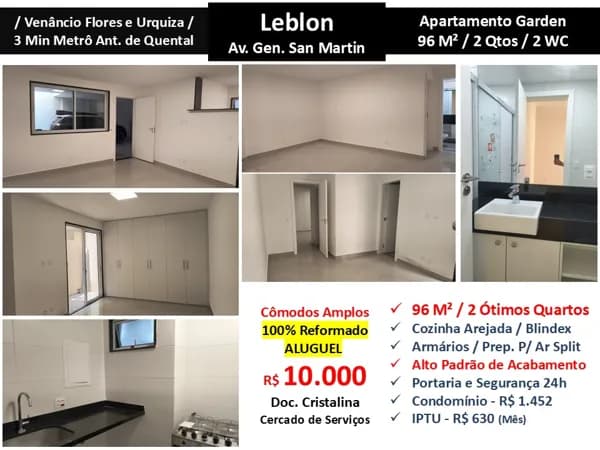 Apto Leblon San Martin 96M² Garden