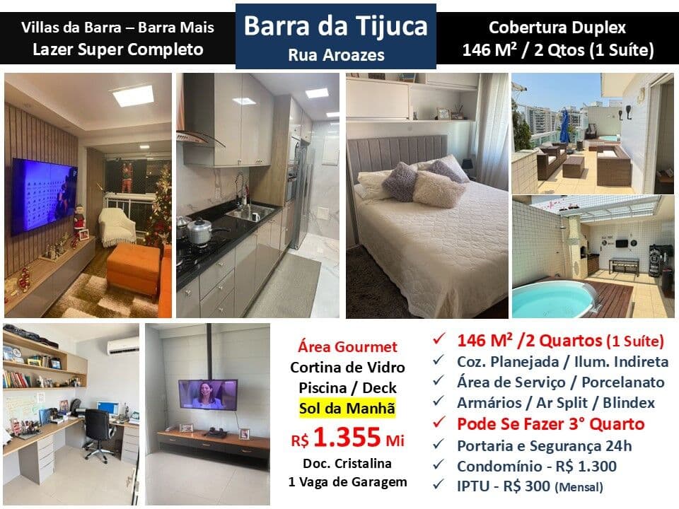 Cob Barra da Tijuca Curicica Viilas da Barra Barra Mais 146M²