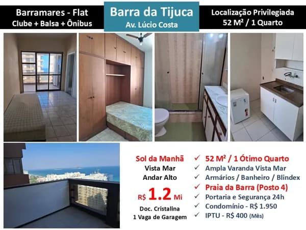 Apto Barra da Tijuca Praia Barramares 52M² 4