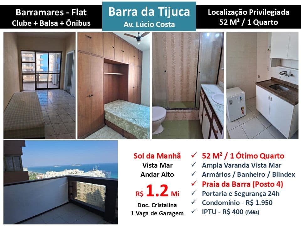 Apto Barra da Tijuca Praia Barramares 52M² 4