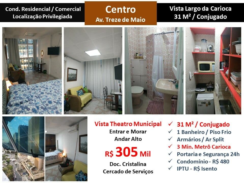 Apto Centro Treze de Maio 31M²