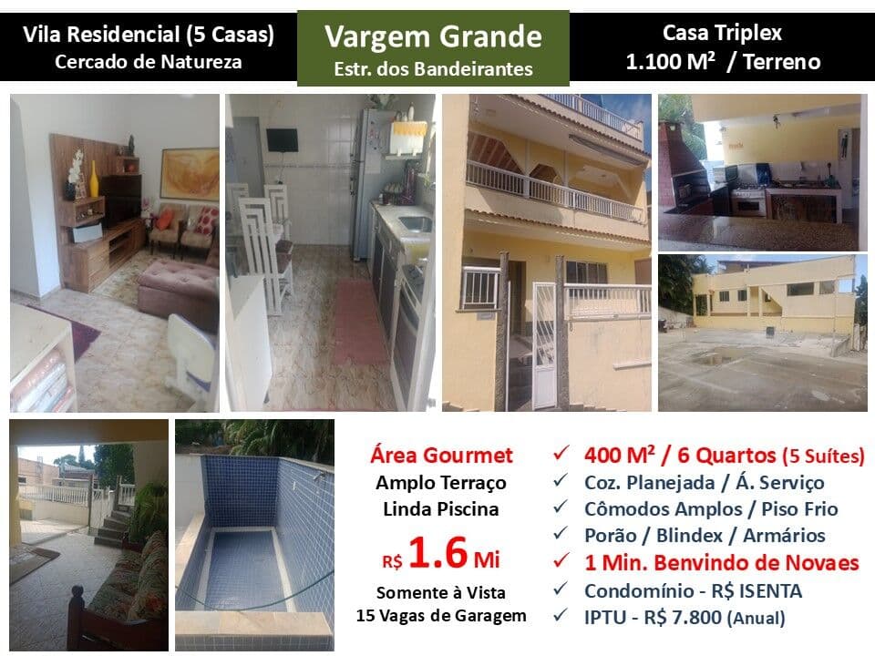 Casa Vargem Grande Bandeirantes 400M²