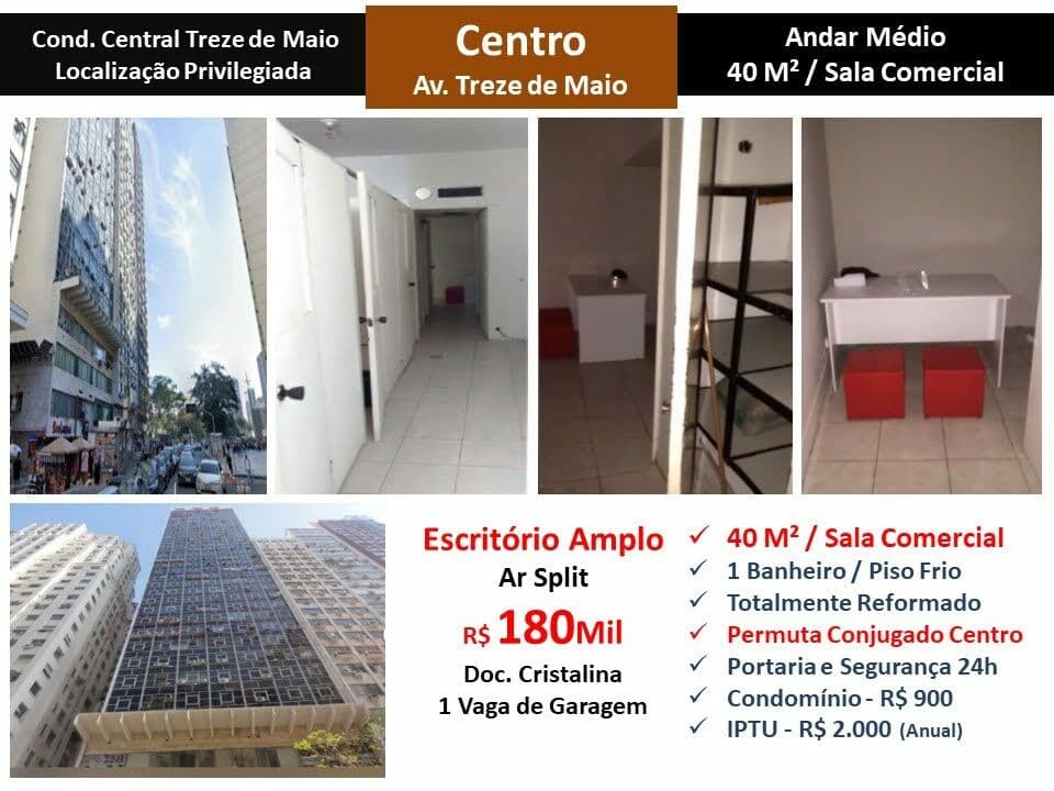 Sala Centro Treze de Maio 40M²