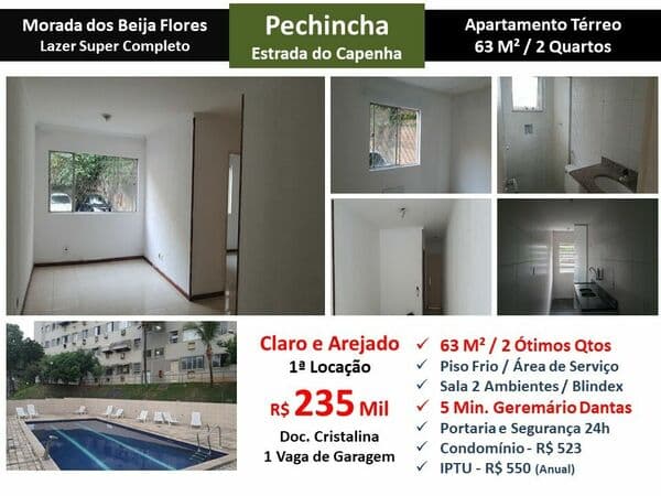 Apto JPA Pechincha Morada dos Beija Flores 63M²