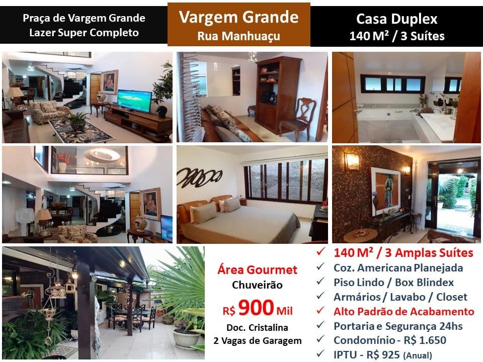 Casa Vargem Grande Manhaçu Praça de Vargem Grande 140M²