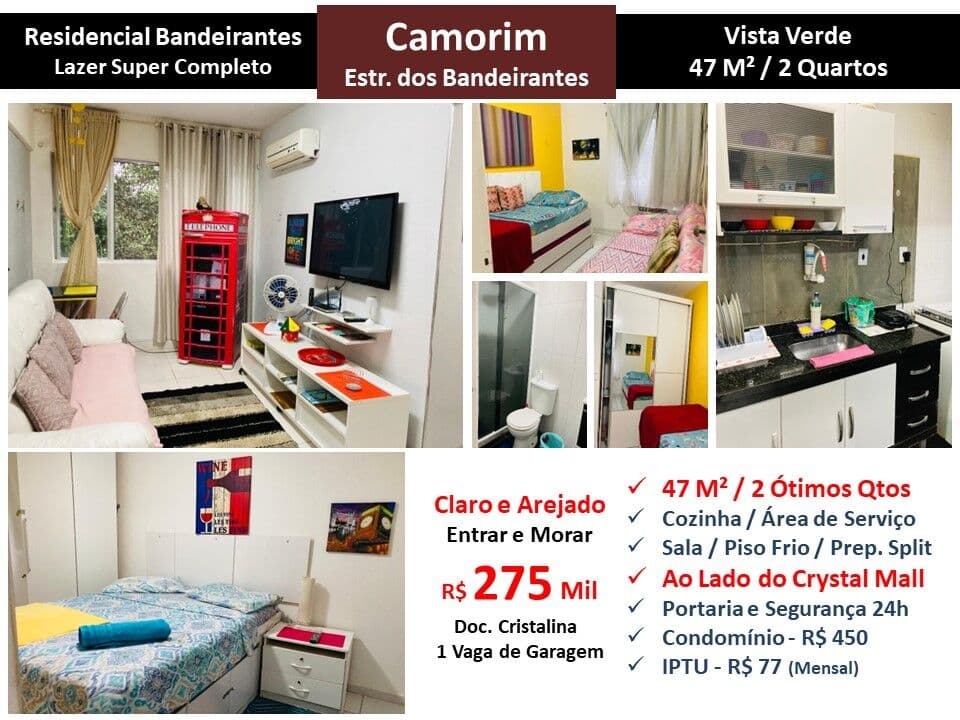Apto Barra da Tijuca Camorim Residencial Bandeirantes 47M²