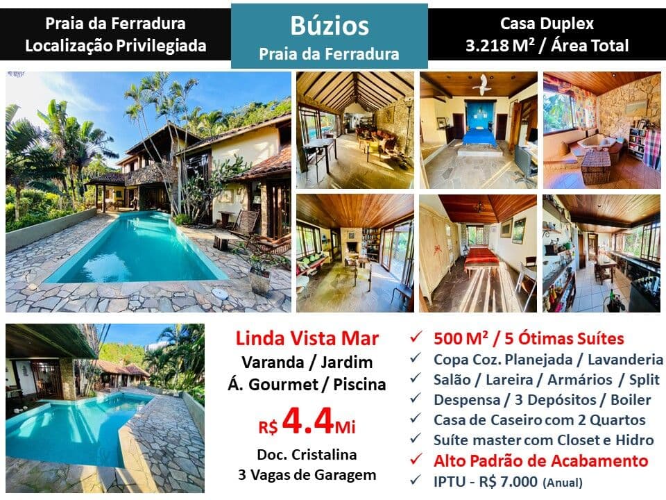 Casa Buzios Ferradura 500M²