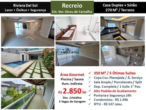 Casa Recreio Riviera Del Sol 350M² 4