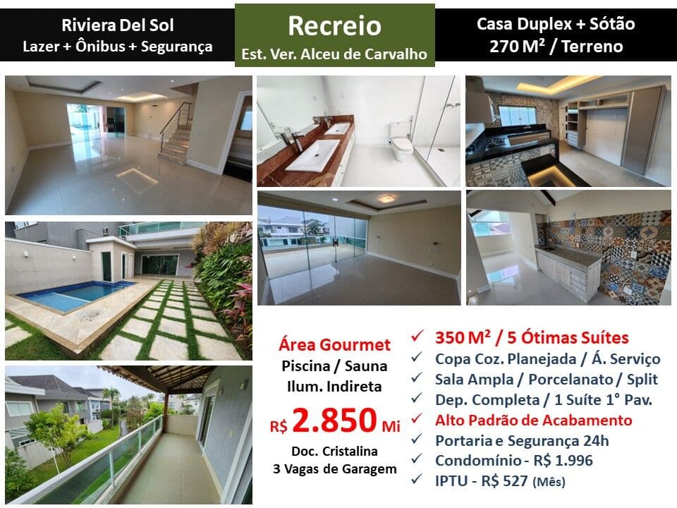 Casa Recreio Riviera Del Sol 350M² 4