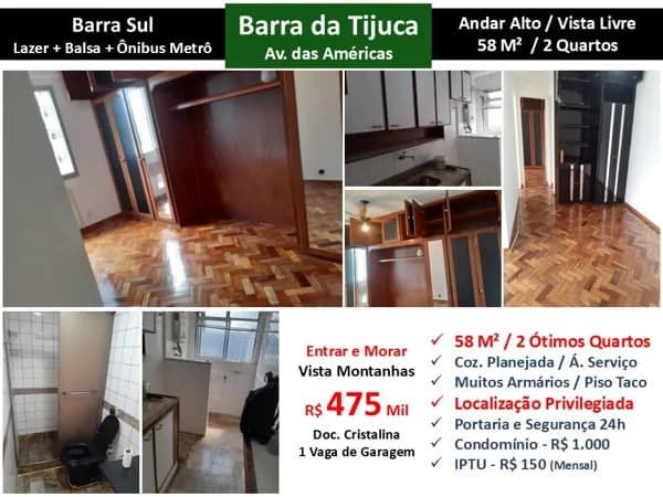 Apto Barra da Tijuca Barra Sul Pontões 58M² 12