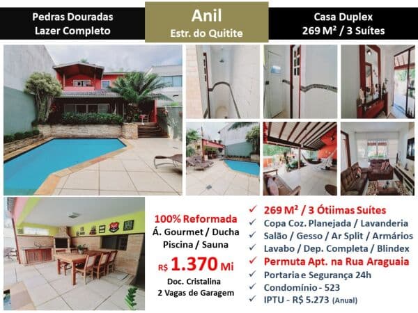 Casa JPA Anil Pedras Douradas 269M²