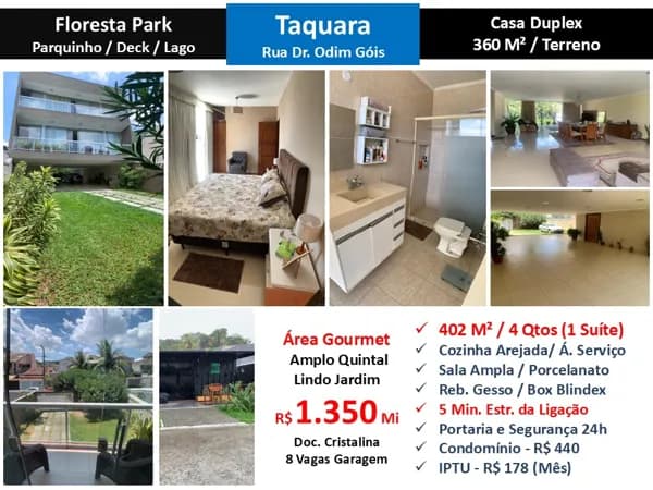 Casa JPA Taquara Dr. Odim Góis Floresta Park 402M²