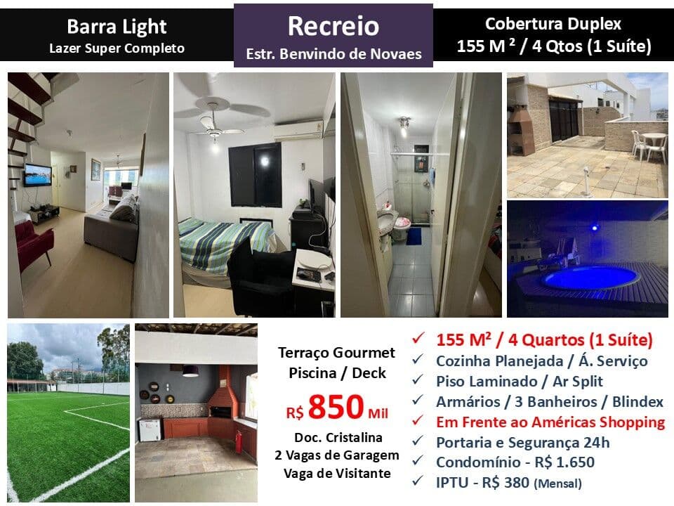 Cob Recreio Barra Light 155M²