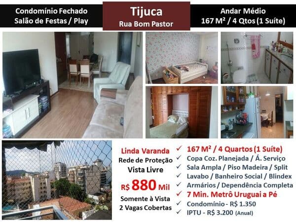 Apto Tijuca Bom Pastor 167M²