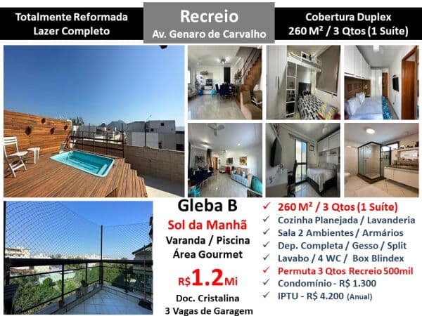 Cob Recreio Gleba B Genaro de Carvalho 260M²