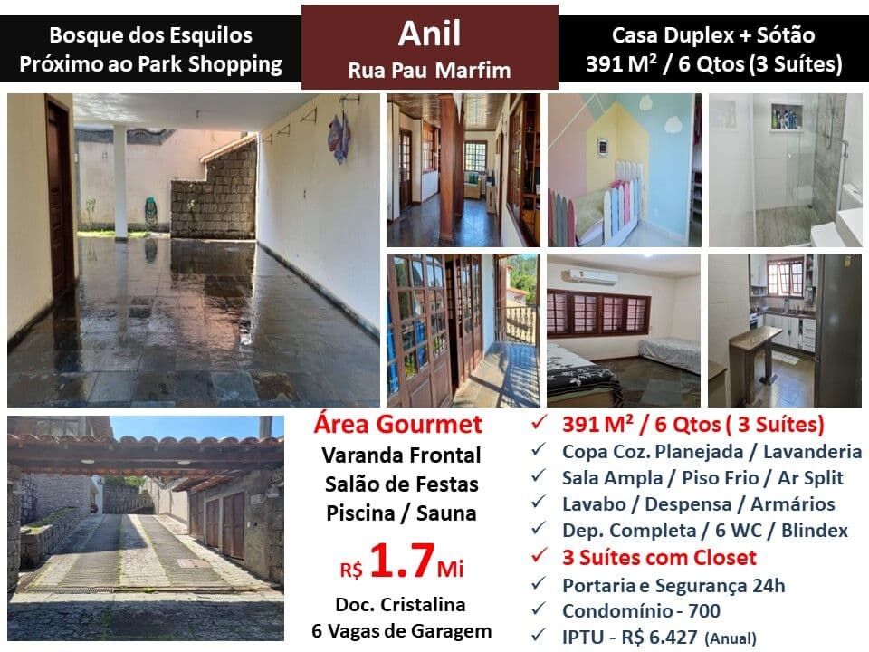 Casa JPA Anil Bosque dos Esquilos 391M²