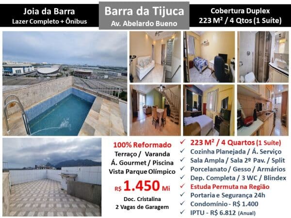 Cob Barra da Tijuca Curicica Vilas da Barra Joia da Barra 223M²