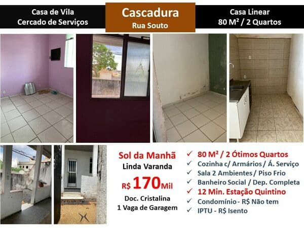 Casa Cascadura Souto 80M² Linear