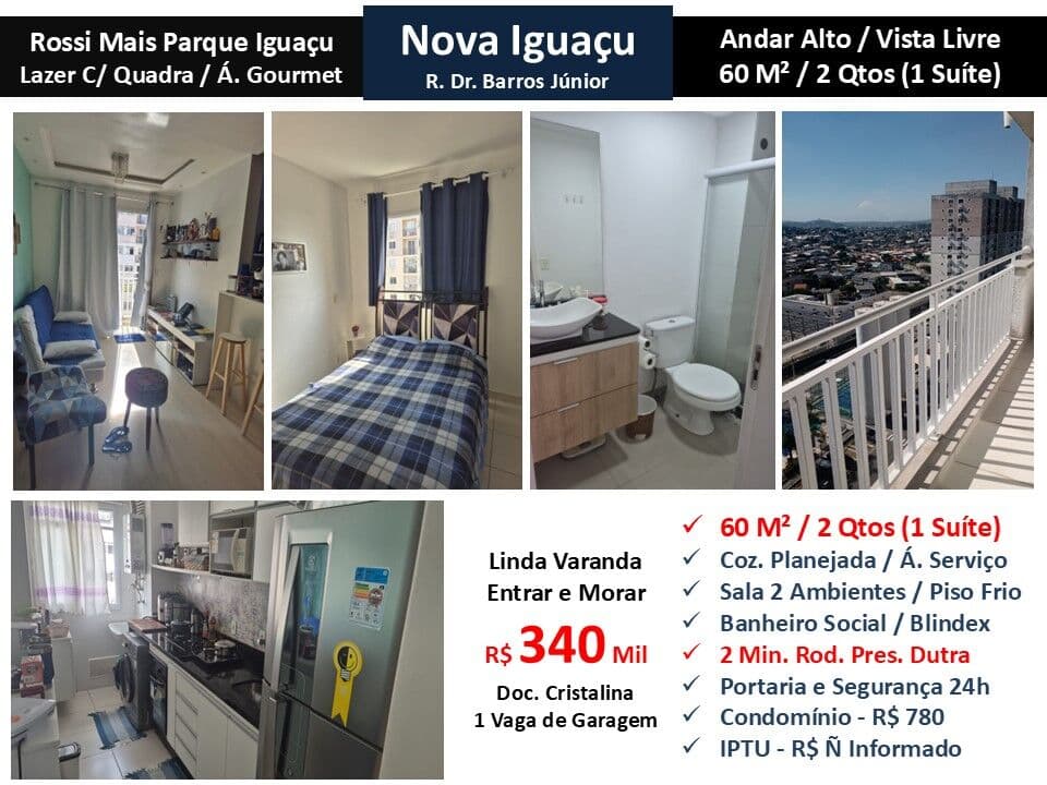 Apto Nova Iguaçu Rossi Mais Parque Iguaçu 60M²