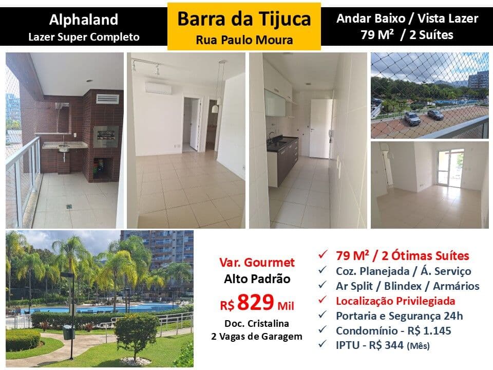 Apto Barra da Tijuca Alphaland 79M²