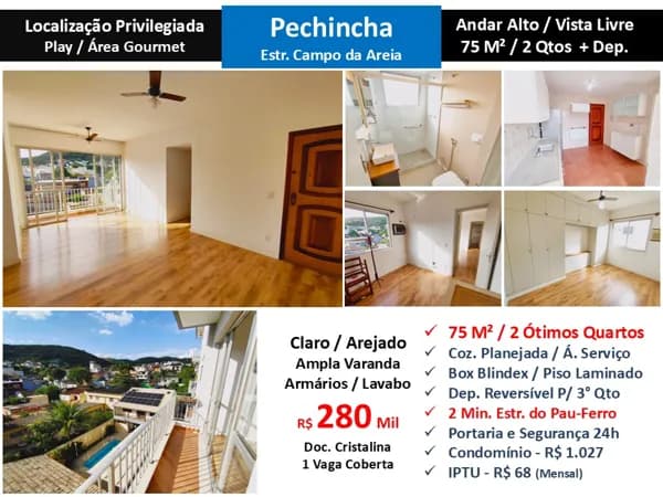 Apto JPA Pechincha Campo de Areia 75M² 2