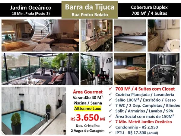 Cob Barra da Tijuca JO Pedro Bolato 700M²
