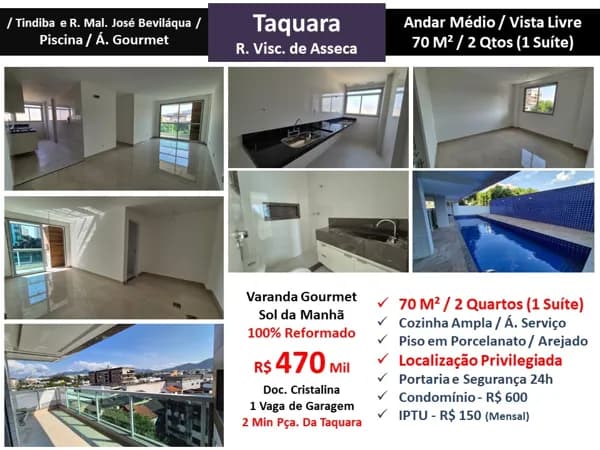 Apto JPA Taquara Visc. de Asseca 70M²
