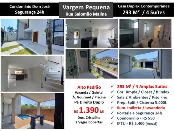 Casa Vargem Pequena Dom José 293M² 2