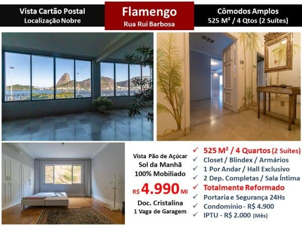 Apto Flamengo Praia Rui Barbosa 525M²