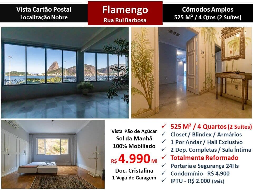 Apto Flamengo Praia Rui Barbosa 525M²