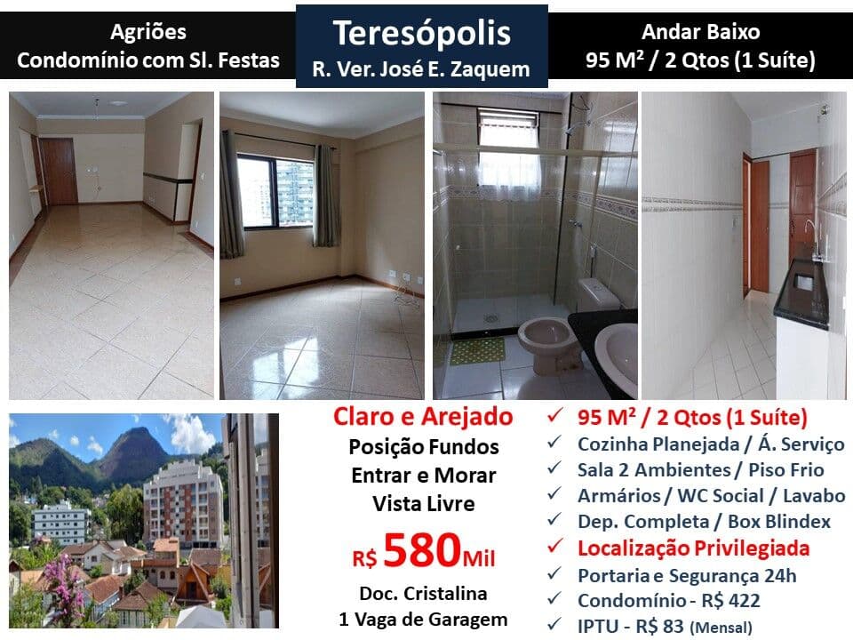 Apto Teresópolis Agriões Ver. José E. Zaquem 95M²