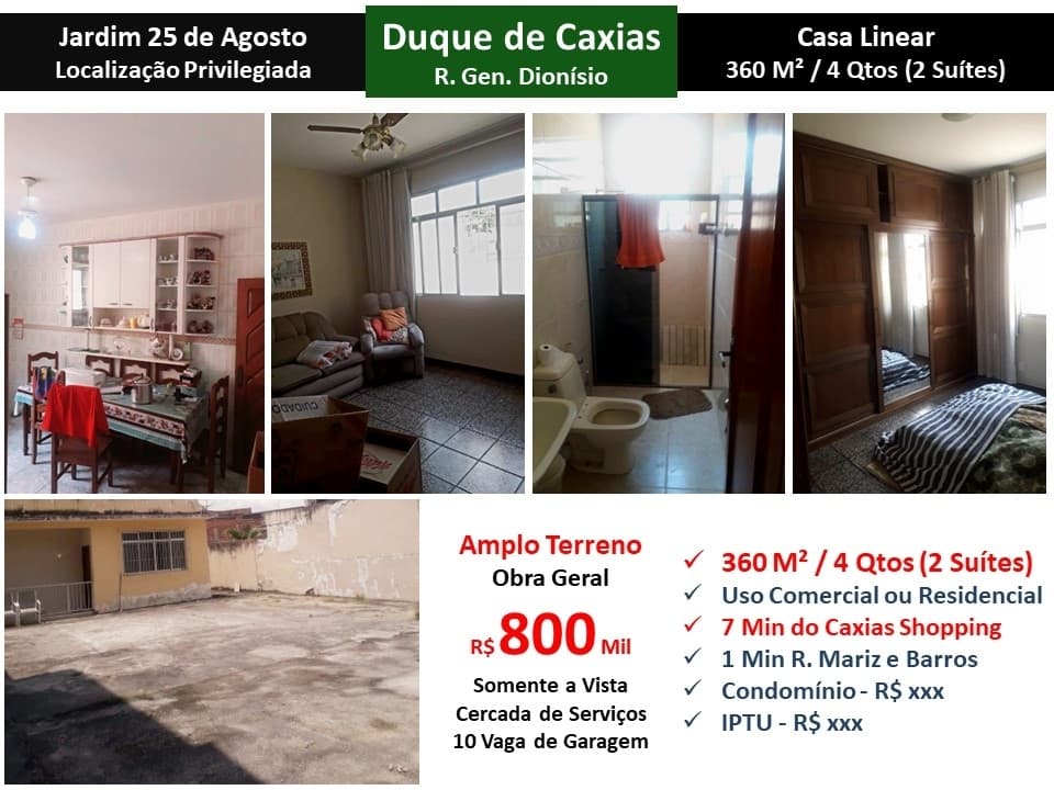 Casa Caxias Gen. Dionísio 360M²
