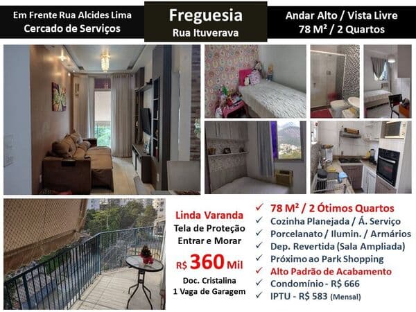 Apto JPA Freguesia Ituverava 78M² 2